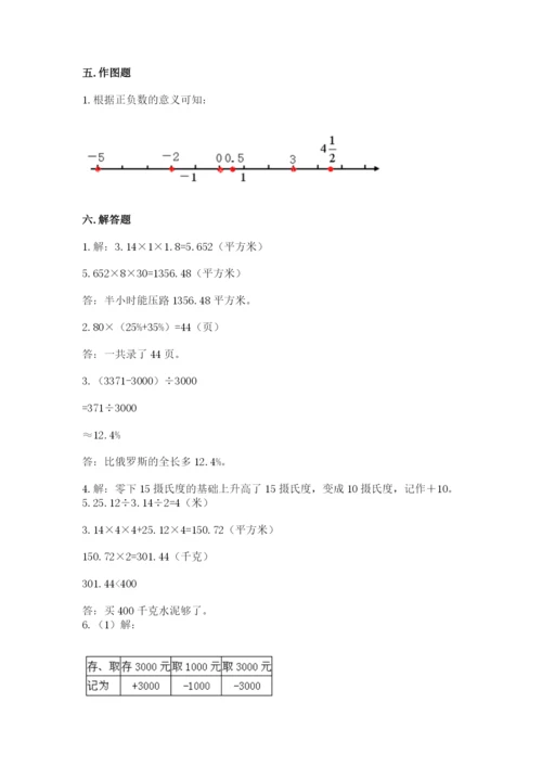 沪教版小学六年级下册数学期末综合素养测试卷含答案【名师推荐】.docx