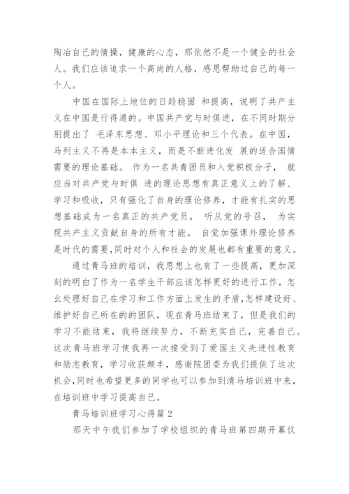 青马培训班学习心得.docx