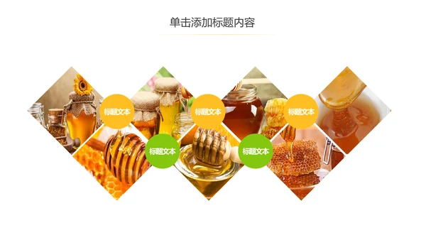 绿色天然蜂蜜营养食品健康讲座PPT模板