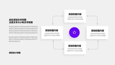 关系页-紫色商务风4项循环图