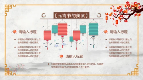 正月十五元宵节文化介绍PPT模板
