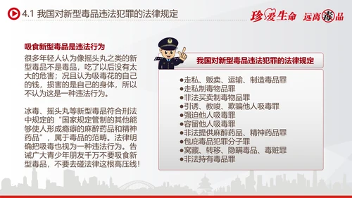 世界禁毒日宣传禁毒知识教学PPT模板