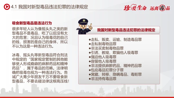 世界禁毒日宣传禁毒知识教学PPT模板