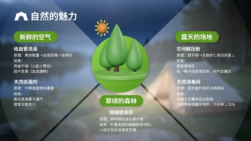 绿色3D立体风户外露营攻略