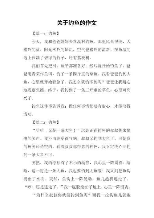 关于钓鱼的作文.docx