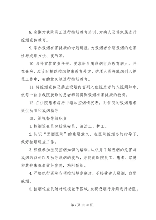 医院控烟各项制度.docx