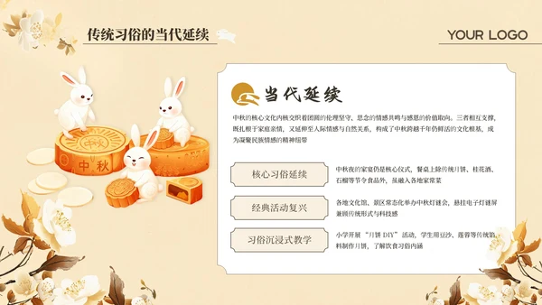 黄色中国风中秋佳节主题宣传介绍PPT模板