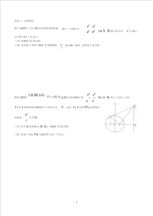 高考解析几何综合2关于切线问题