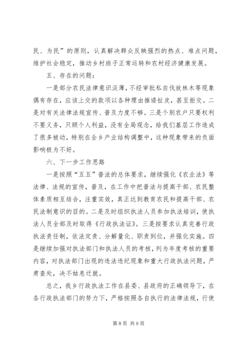 乡镇年度行政执法工作总结.docx