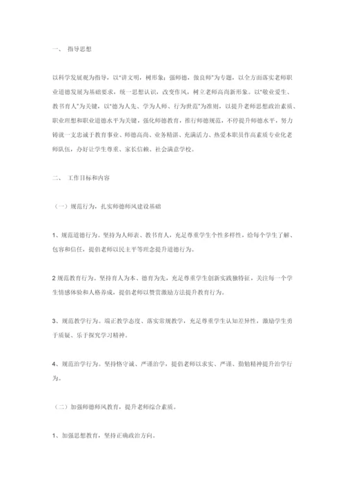 师德师风建设专业方案万能模板.docx