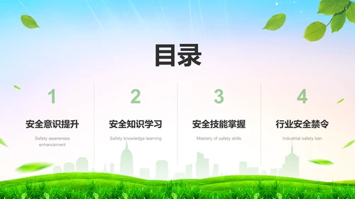 绿色小清新如何在工作中守住安全底线PPTPPT模板
