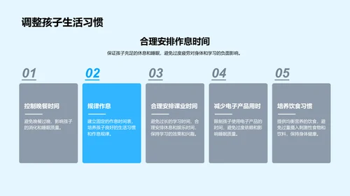 夏至与儿童作息PPT模板