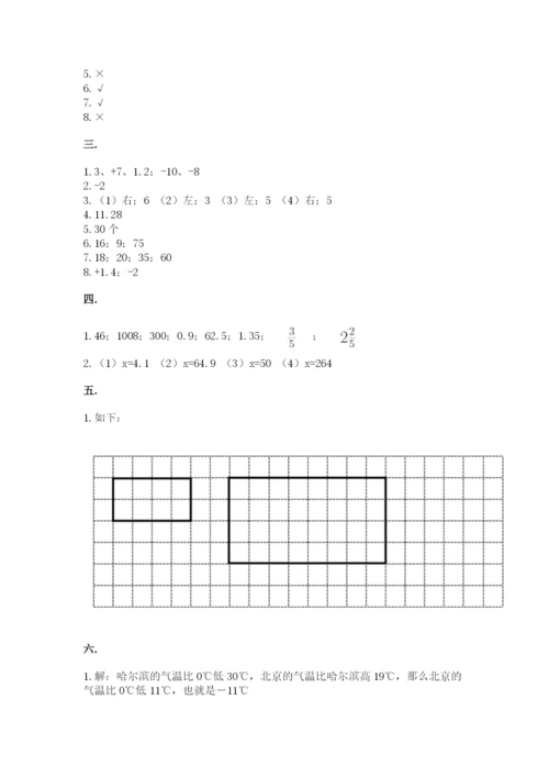 北师大版六年级数学下学期期末测试题及答案【精选题】.docx