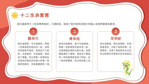 红色卡通可爱十二生肖课件PPT中国传统文化
