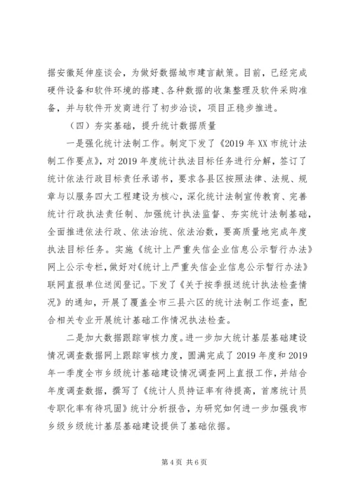 市统计局XX年上半年工作总结及下半年工作计划 (2).docx