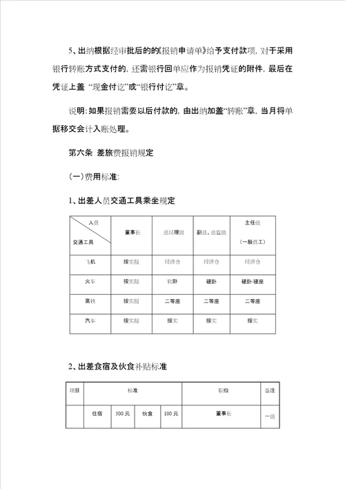 财务管理制度报销制度及流程