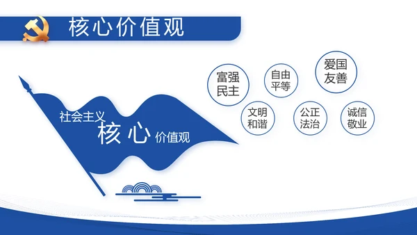 蓝色简约大方党建党支部述职报告动态PPT模板