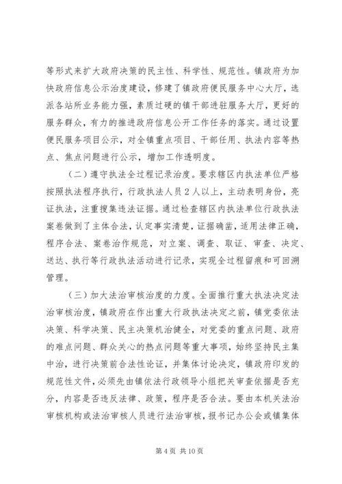 乡镇XX年法治政府建设自查报告.docx