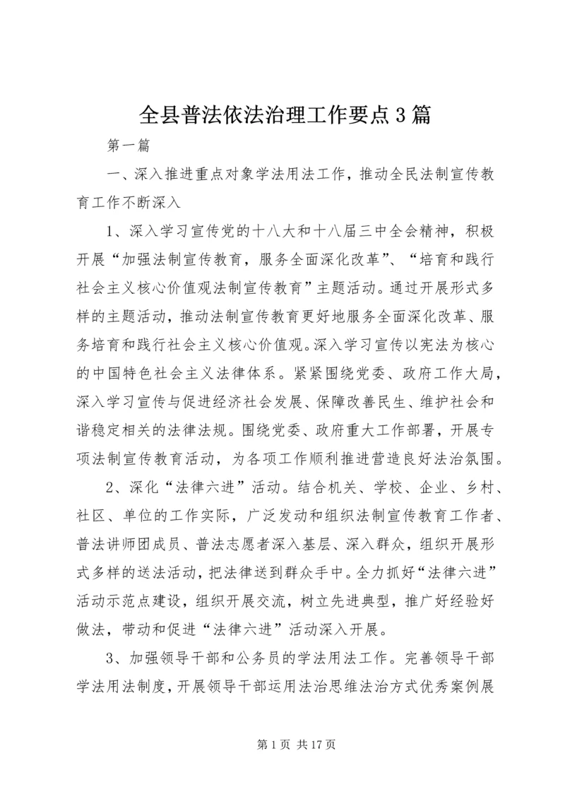 全县普法依法治理工作要点3篇.docx