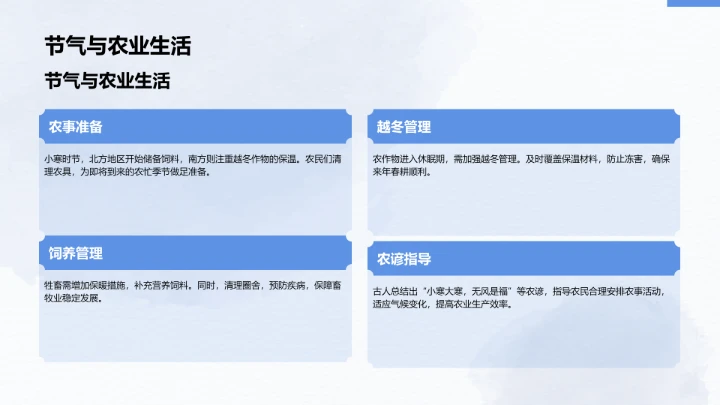 二十四节气小寒PPT模板