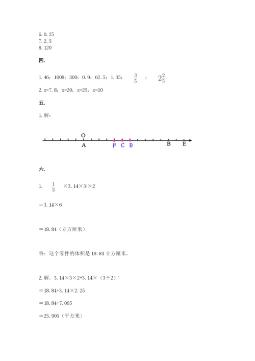 西师大版数学小升初模拟试卷及参考答案【模拟题】.docx