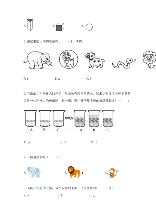 人教版一年级上册数学期中测试卷（典型题）word版.docx