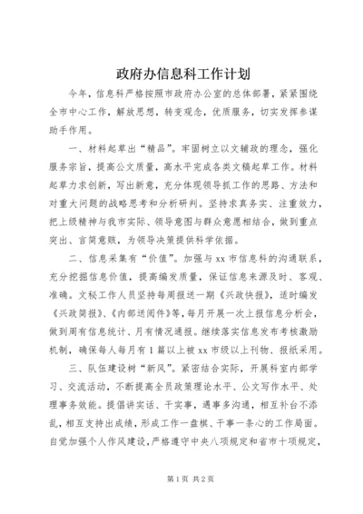 政府办信息科工作计划.docx