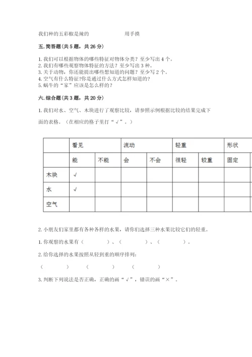教科版一年级下册科学期末测试卷精品【能力提升】.docx