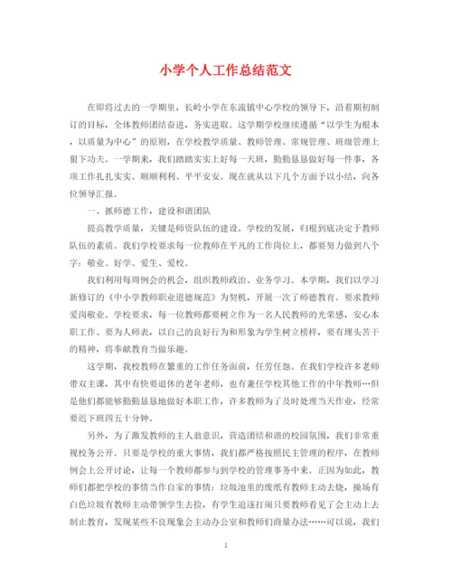 精编之小学个人工作总结范文.docx
