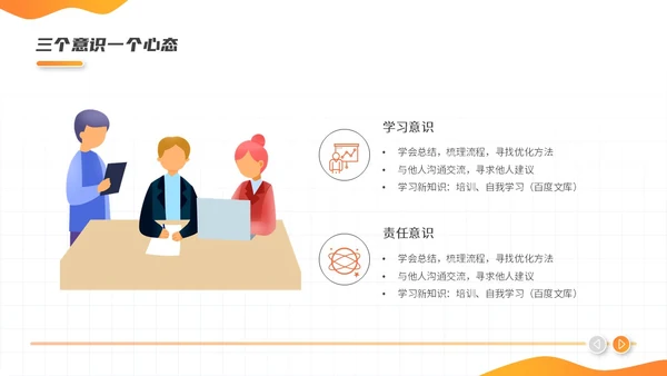 橙色简约插画风超人优秀员工经验分享商务动态PPT