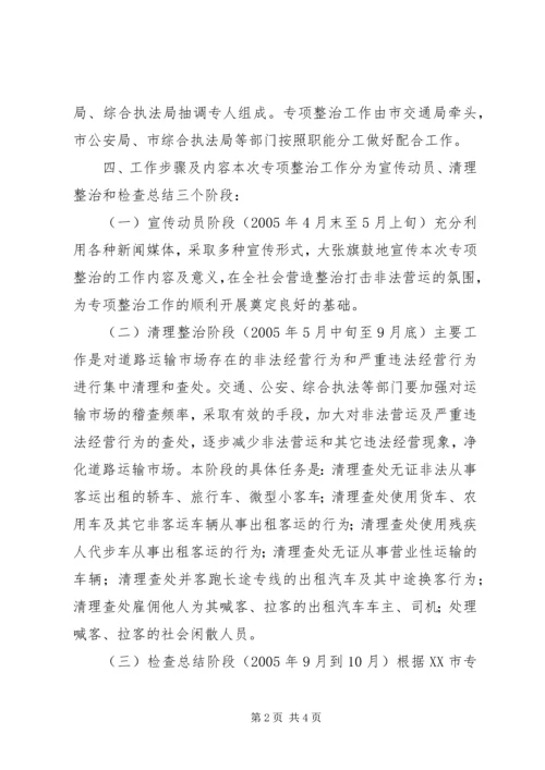 道路运输市场非法营运行为专项整治工作实施方案 (5).docx