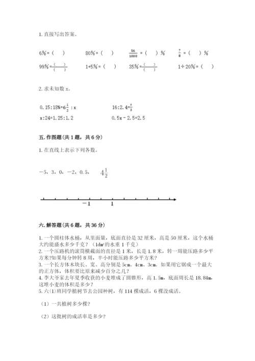 小学六年级下册数学期末卷精品（模拟题）.docx