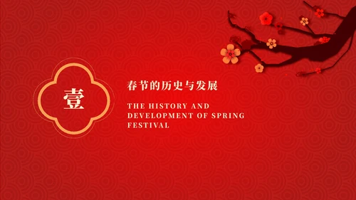 红色春节习俗公开课PPT模板