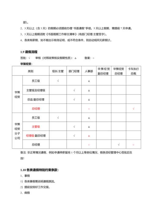 2014年考勤管理制度.docx