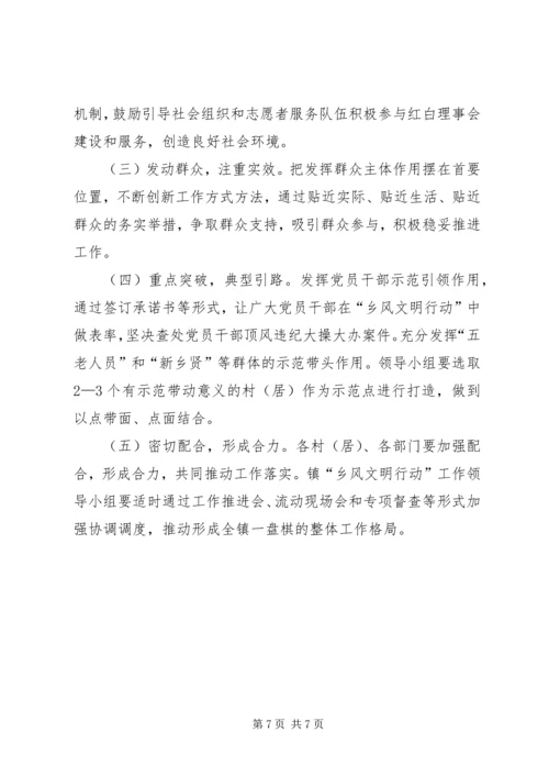 镇全面推进乡风文明行动工作方案.docx
