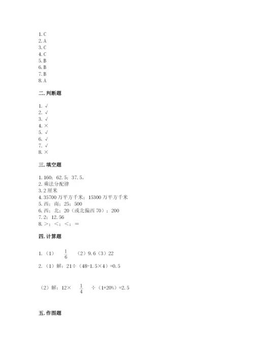 小学六年级上册数学期末测试卷带答案（研优卷）.docx