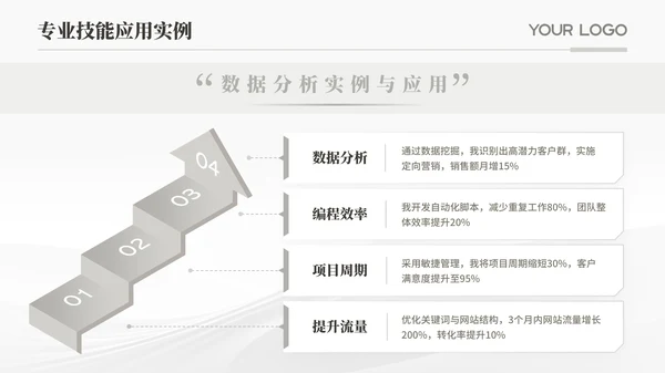 灰色个人简历通用PPT模版