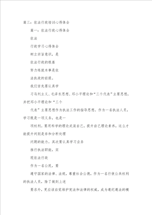 2021年依法行政工作心得体会3