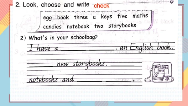 Unit 2 My schoolbag Part B Read and write 课件 （共18张