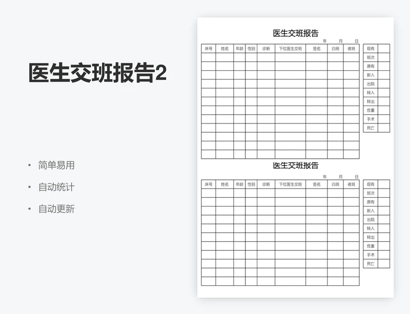 医生交班报告2