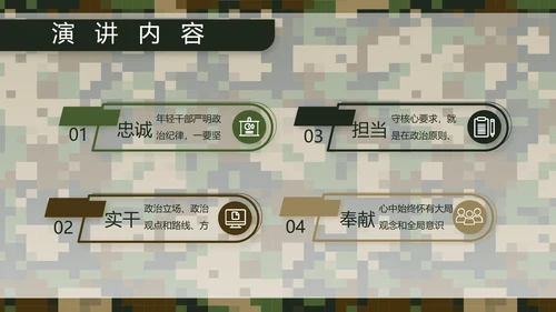 迷彩风部队军事个人工作总结汇报PPT