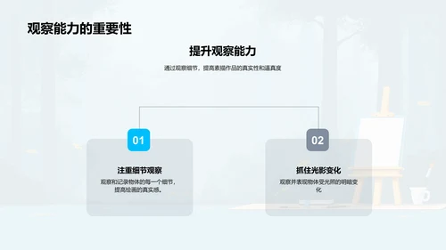 自然素描教学讲座PPT模板