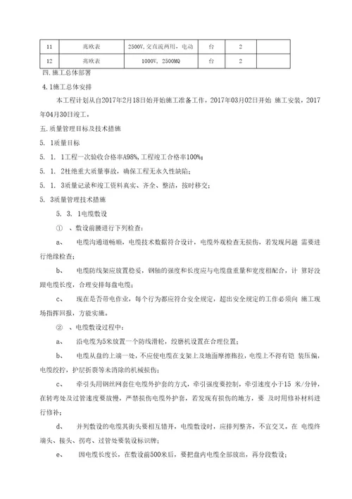 10kV电力工程农网改造施工方案