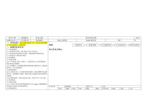 动力车间各岗位操作专题规程.docx