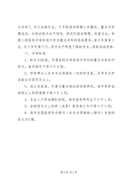 重点专科建设实施方案.docx