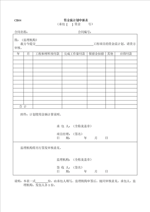 水利工程资料表格全套本部分包括施工单位用表及监理单