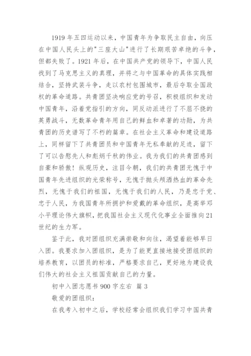 初中入团志愿书900字左右.docx