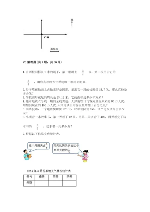 小学数学六年级上册期末考试试卷附完整答案（全国通用）.docx