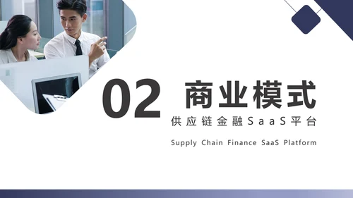 团队项目供应链金融saas平台商业计划书通用PPT模板