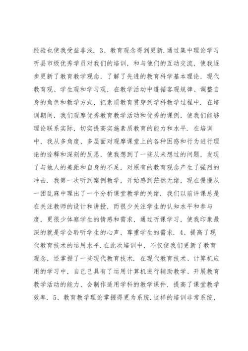 农村骨干教师培训个人工作总结.docx